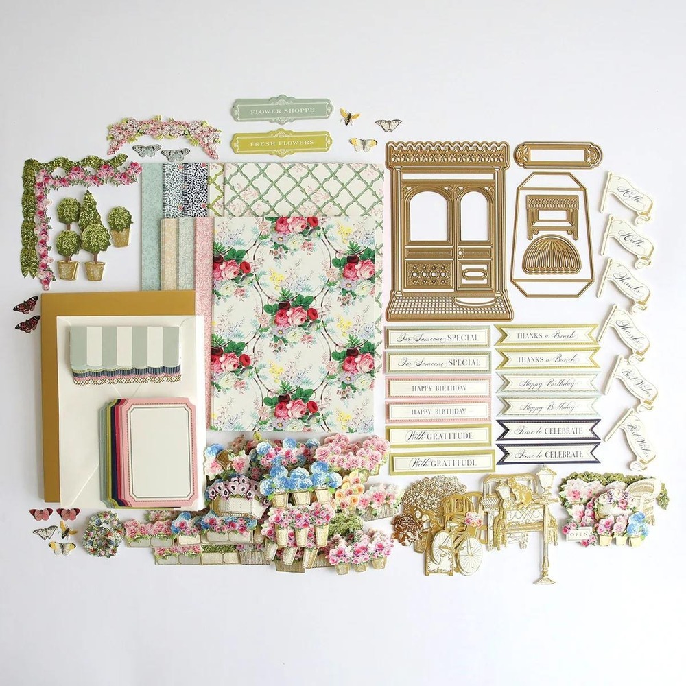 Anna Griffin FLOWER SHOP Easel Finishing School Card Kit - Brand New! #302 - Picture 2 of 4